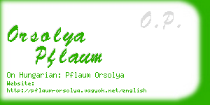 orsolya pflaum business card